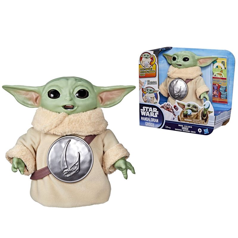 Jucarii, Copii si Bebe - Jucarii si jocuri - Figurine - Star Wars Mandalorian si Grogu set figurina Grogu si accesorii gustari 16.5CM - Infinity.ro