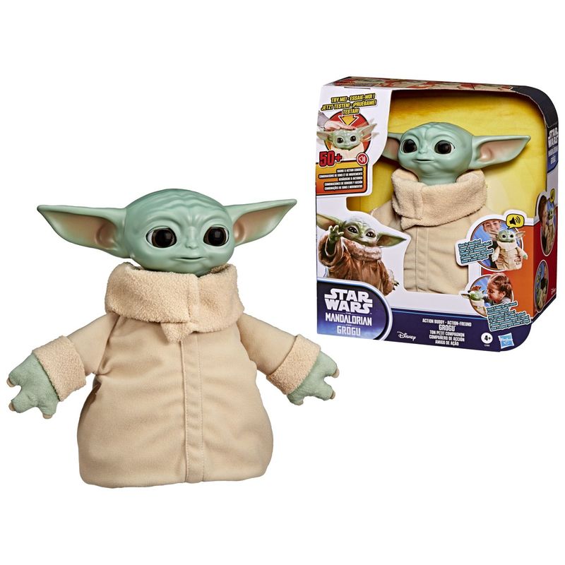 Jucarii, Copii si Bebe - Jucarii si jocuri - Figurine - Star Wars madalorian si Grogu figurina interactiva Action Buddy Grogu cu sunete 25CM - Infinity.ro