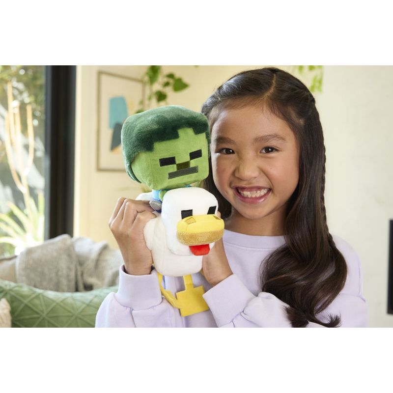 Jucarii, Copii si Bebe - Jucarii si jocuri - Jucarii de plus - Minecraft figurina de plus Chicken Jockey 20CM - Infinity.ro