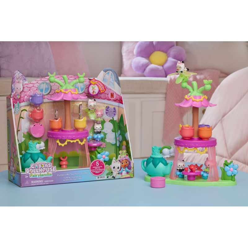 Jucarii, Copii si Bebe - Jucarii si jocuri - Figurine - Gabbys Dollhouse Fairylandia set de joaca petrecere cu ceai cu figurine si accesorii - Infinity.ro