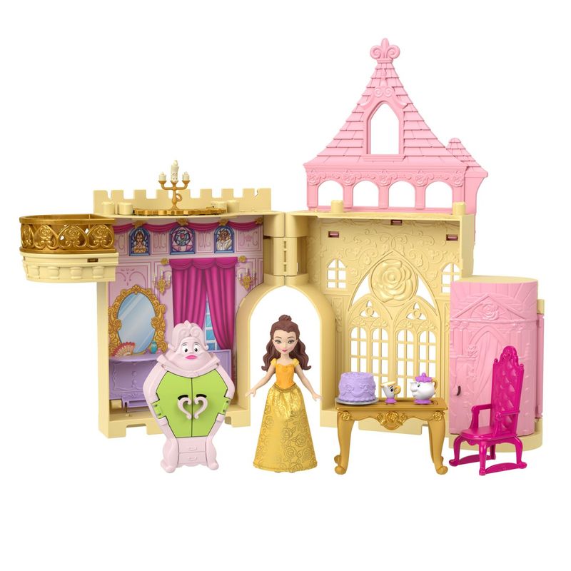 Jucarii, Copii si Bebe - Jucarii si jocuri - Papusi si accesorii - Papusi - Disney Princess castelul lui belle cu figurine si accesorii - Infinity.ro