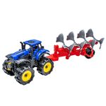 Jucarii, Copii si Bebe - Jucarii si jocuri - Vehicule si jucarii cu telecomanda - Masinute - Tractor de Jucarie cu Plug Detasabil si Rotita 25 cm, Mecanism cu Frictiune, Utilaj Agricol pentru Copii, 3 ani+ - Infinity.ro