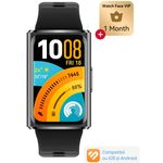 Laptop, Telefoane si Tablete - Wearables si gadgeturi - Wearables - Bratari fitness - Bratara fitness HUAWEI Band 11 Pro, Android /iOS, Matte Black Aluminum Alloy Case with Black Fluoroelastomer Strap + 1 Month Watch Face VIP - Infinity.ro
