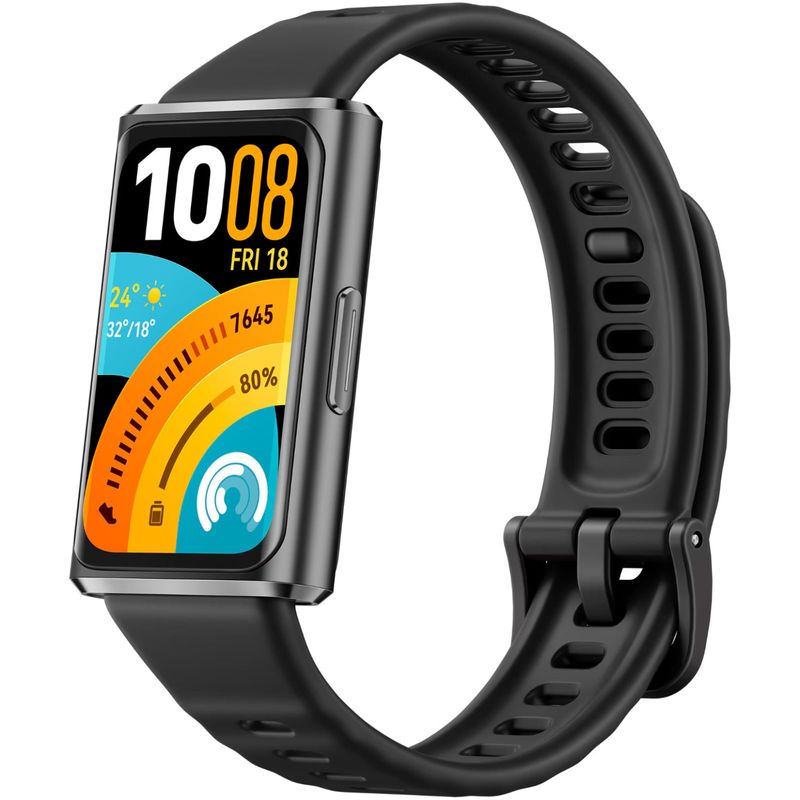 Laptop, Telefoane si Tablete - Wearables si gadgeturi - Wearables - Bratari fitness - Bratara fitness HUAWEI Band 11 Pro, Android /iOS, Matte Black Aluminum Alloy Case with Black Fluoroelastomer Strap + 1 Month Watch Face VIP - Infinity.ro