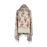 Fashion, accesorii si bijuterii - Femei - Accesorii femei - Esarfe si fulare femei - Fular dama tip poncho de lux crem - Infinity.ro