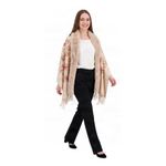 Fashion, accesorii si bijuterii - Femei - Accesorii femei - Esarfe si fulare femei - Fular dama tip poncho de lux crem - Infinity.ro