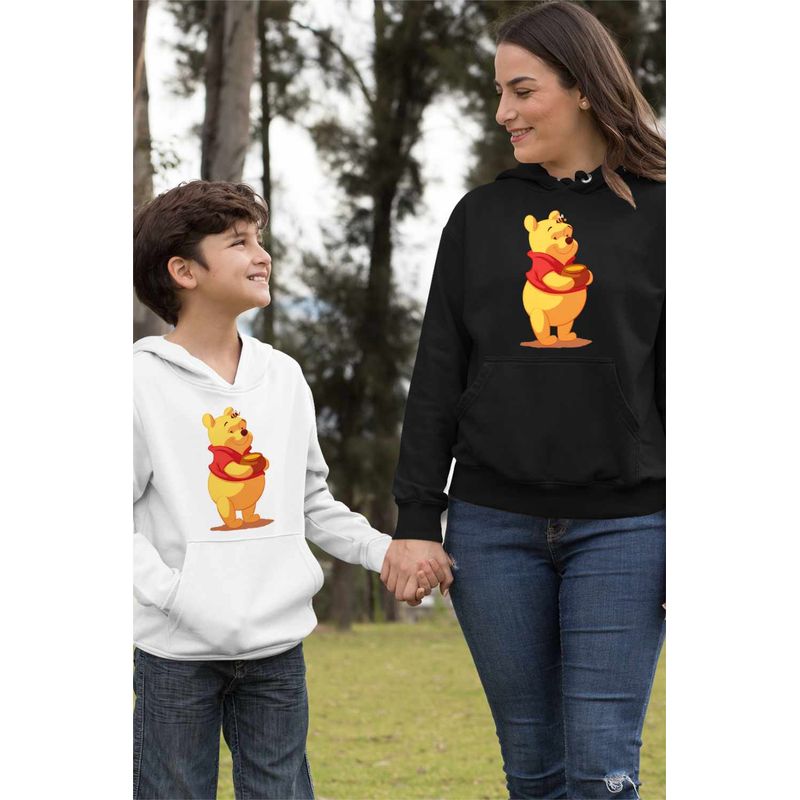 Fashion, accesorii si bijuterii - Femei - Imbracaminte femei - Hanorace femei - Hanorac Femei Winnie the Pooh, negru, marime L - Infinity.ro