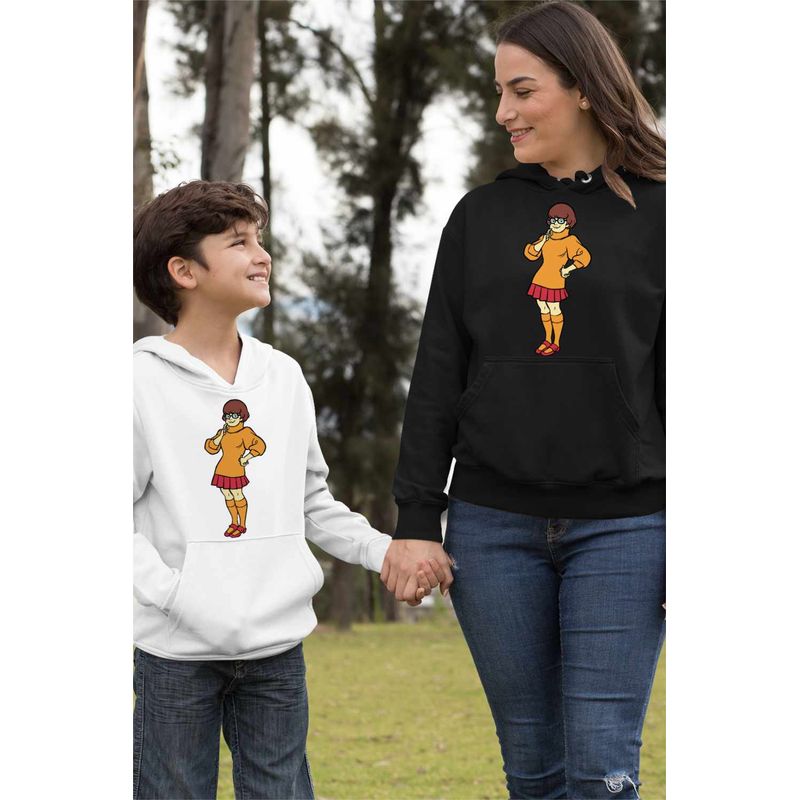 Fashion, accesorii si bijuterii - Femei - Imbracaminte femei - Hanorace femei - Hanorac Femei Scooby-Doo Velma Dinkley, negru, marime S - Infinity.ro