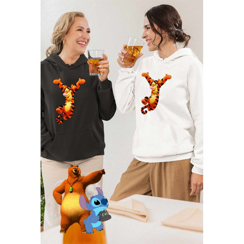 Fashion, accesorii si bijuterii - Femei - Imbracaminte femei - Hanorace femei - Hanorac Femei Tigrul Tigger Ursuletul Winnie the Pooh Puh, alb, marime 2XL - Infinity.ro