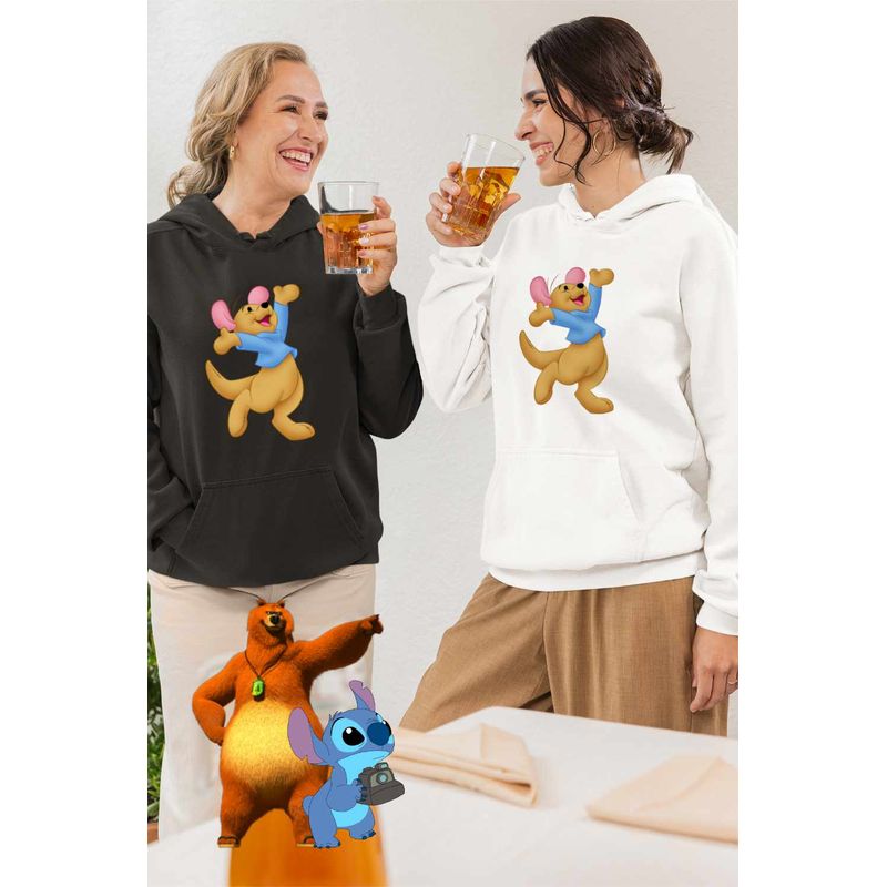 Fashion, accesorii si bijuterii - Femei - Imbracaminte femei - Hanorace femei - Hanorac Femei Soricel Roo Ursuletul Winnie the Pooh Puh, alb, marime 2XL - Infinity.ro