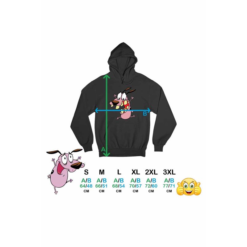 Fashion, accesorii si bijuterii - Femei - Imbracaminte femei - Hanorace femei - Hanorac Femei Courage the Cowardly Dog Beagle Catel Speriat, negru, marime 2XL - Infinity.ro