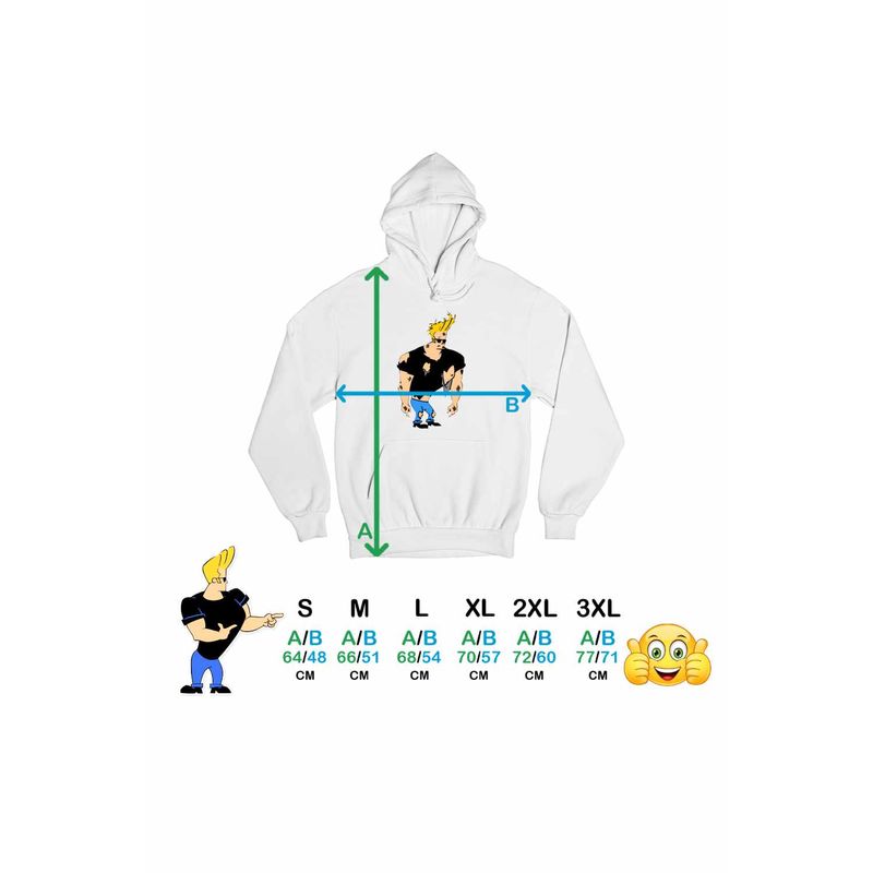 Fashion, accesorii si bijuterii - Femei - Imbracaminte femei - Hanorace femei - Hanorac Femei Johnny Bravo Batut Ciufulit, alb, marime S - Infinity.ro