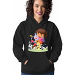 Fashion, accesorii si bijuterii - Femei - Imbracaminte femei - Hanorace femei - Hanorac Femei Dora Exploratoarea Looney Tunes Taz Bugs Bunny Sylvester Tweety Baby, negru, marime S - Infinity.ro