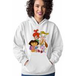 Fashion, accesorii si bijuterii - Femei - Imbracaminte femei - Hanorace femei - Hanorac Femei Dora the Explorer Familia Flintstone Bam Bam Bebelusi, alb, marime L - Infinity.ro