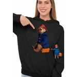 Fashion, accesorii si bijuterii - Femei - Imbracaminte femei - Hanorace femei - Hanorac Femei Paddington Urs Politicos, negru, marime 2XL - Infinity.ro