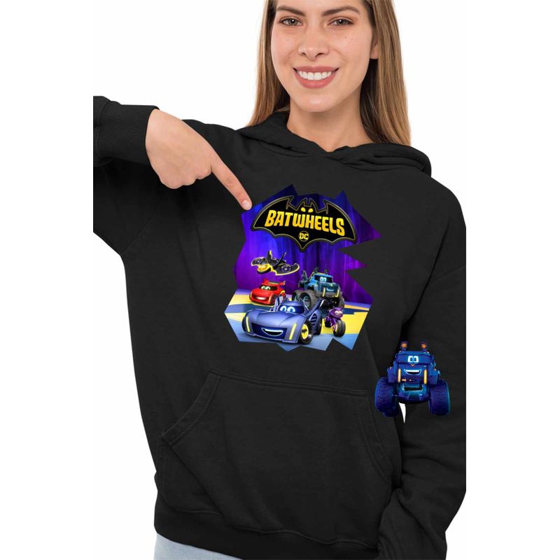 Fashion, accesorii si bijuterii - Femei - Imbracaminte femei - Hanorace femei - Hanorac Femei Batwheels Dream Team Batroti Batman Robin, negru, marime 3XL - Infinity.ro