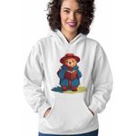 Fashion, accesorii si bijuterii - Femei - Imbracaminte femei - Hanorace femei - Hanorac Femei Paddington Peru Urs Palarie, alb, marime 3XL - Infinity.ro