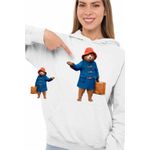 Fashion, accesorii si bijuterii - Femei - Imbracaminte femei - Hanorace femei - Hanorac Femei Paddington Valiza Urs, alb, marime XL - Infinity.ro