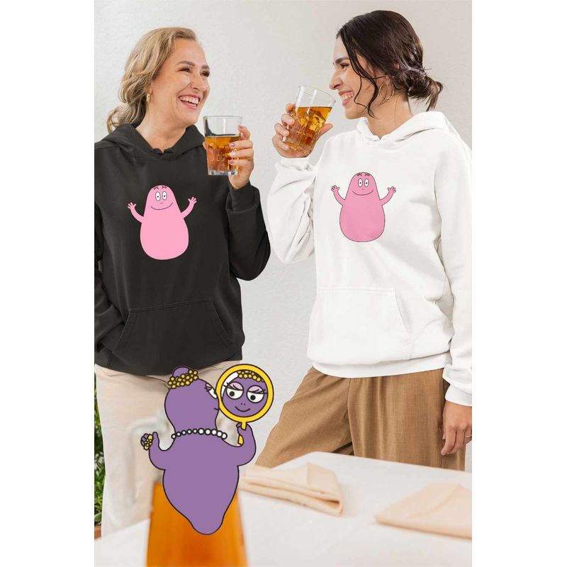 Fashion, accesorii si bijuterii - Femei - Imbracaminte femei - Hanorace femei - Hanorac Femei Barbapapa Desene Animate, alb, marime S - Infinity.ro
