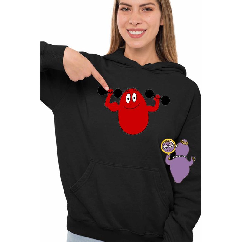 Fashion, accesorii si bijuterii - Femei - Imbracaminte femei - Hanorace femei - Hanorac Femei Barbapapa Barbaforte Barbabravo, negru, marime XL - Infinity.ro