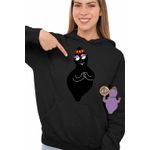 Fashion, accesorii si bijuterii - Femei - Imbracaminte femei - Hanorace femei - Hanorac Femei Barbamama Barbapapa, negru, marime 2XL - Infinity.ro