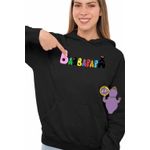 Fashion, accesorii si bijuterii - Femei - Imbracaminte femei - Hanorace femei - Hanorac Femei Barbapapa Logo Inspiratie, negru, marime 3XL - Infinity.ro