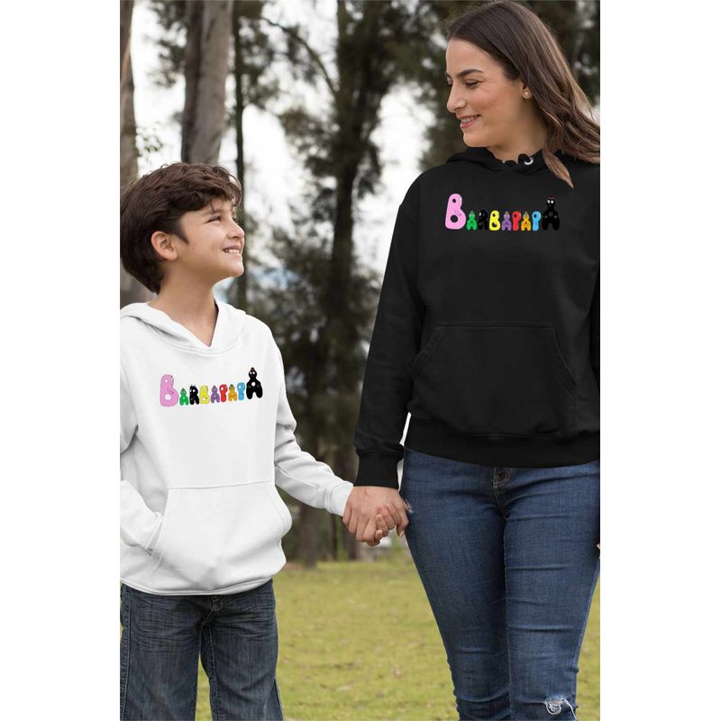 Fashion, accesorii si bijuterii - Femei - Imbracaminte femei - Hanorace femei - Hanorac Femei Barbapapa Logo Inspiratie, negru, marime 3XL - Infinity.ro