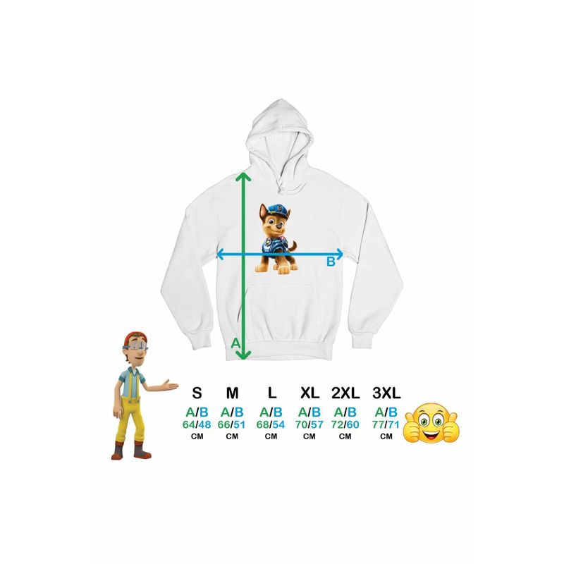 Fashion, accesorii si bijuterii - Femei - Imbracaminte femei - Hanorace femei - Hanorac Femei Paw Patrol Chase Patrula Catelusilor Politist, alb, marime S - Infinity.ro