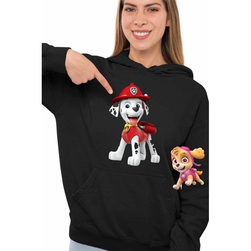 Fashion, accesorii si bijuterii - Femei - Imbracaminte femei - Hanorace femei - Hanorac Femei Paw Patrol Marshall Patrula Catelusilor Politist, negru, marime 3XL - Infinity.ro
