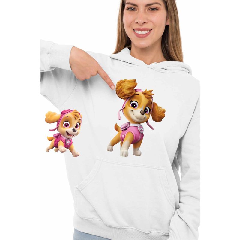Fashion, accesorii si bijuterii - Femei - Imbracaminte femei - Hanorace femei - Hanorac Femei Paw Patrol Skye Patrula Catelusilor Pilot, alb, marime M - Infinity.ro