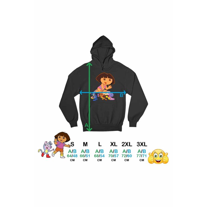 Fashion, accesorii si bijuterii - Femei - Imbracaminte femei - Hanorace femei - Hanorac Femei Dora Explorer Broscuta Greier Melc Nisip, negru, marime XL - Infinity.ro
