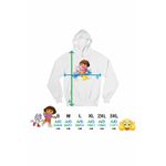 Fashion, accesorii si bijuterii - Femei - Imbracaminte femei - Hanorace femei - Hanorac Femei Dora Strumfii Bucatarul Rusinosul Hotomanul, alb, marime M - Infinity.ro