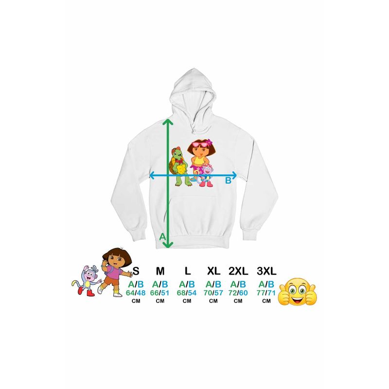 Fashion, accesorii si bijuterii - Femei - Imbracaminte femei - Hanorace femei - Hanorac Femei Dora Exploratoarea Franklin Explorer Maimuta, alb, marime 3XL - Infinity.ro