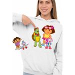 Fashion, accesorii si bijuterii - Femei - Imbracaminte femei - Hanorace femei - Hanorac Femei Dora Exploratoarea Franklin Explorer Maimuta, alb, marime 3XL - Infinity.ro