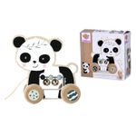 Jucarii, Copii si Bebe - Jucarii si jocuri - Jucarii bebelusi - Jucarii de tras/impins - Eichhorn jucarie de tras ursulet panda de lemn 15 cm - Infinity.ro