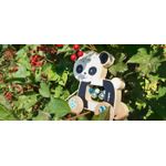 Jucarii, Copii si Bebe - Jucarii si jocuri - Jucarii bebelusi - Jucarii de tras/impins - Eichhorn jucarie de tras ursulet panda de lemn 15 cm - Infinity.ro