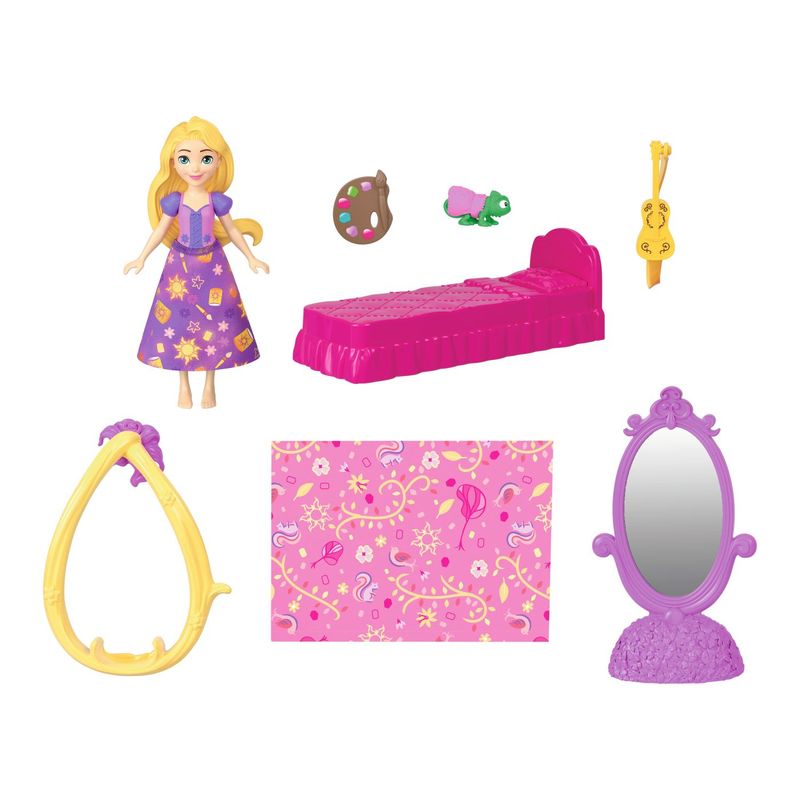 Jucarii, Copii si Bebe - Jucarii si jocuri - Papusi si accesorii - Casute de papusi si mobilier - Disney Princess set castelul lui Rapunzel cu accesorii - Infinity.ro