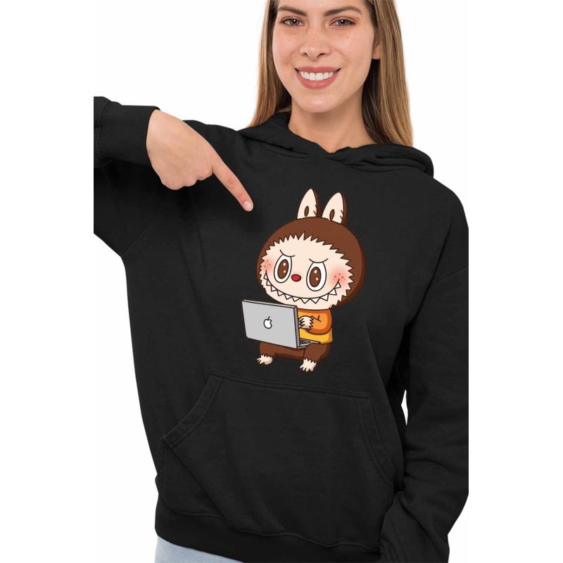 Fashion, accesorii si bijuterii - Femei - Imbracaminte femei - Hanorace femei - Hanorac Femei Labubu Programator IT Python PHP, negru, marime 2XL - Infinity.ro