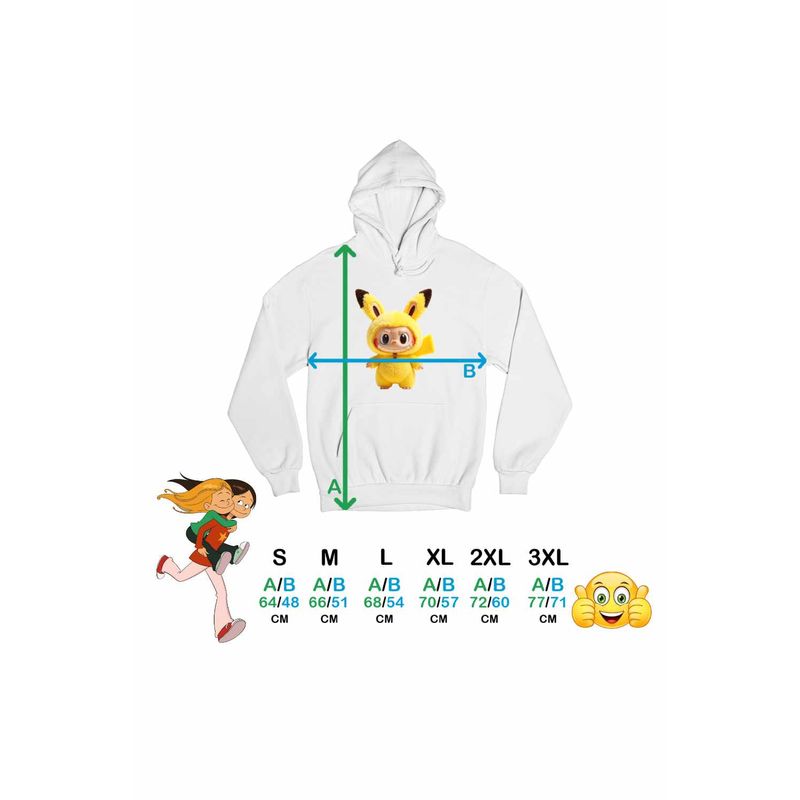 Fashion, accesorii si bijuterii - Femei - Imbracaminte femei - Hanorace femei - Hanorac Femei Labubu Pikachu Pokemon, alb, marime S - Infinity.ro