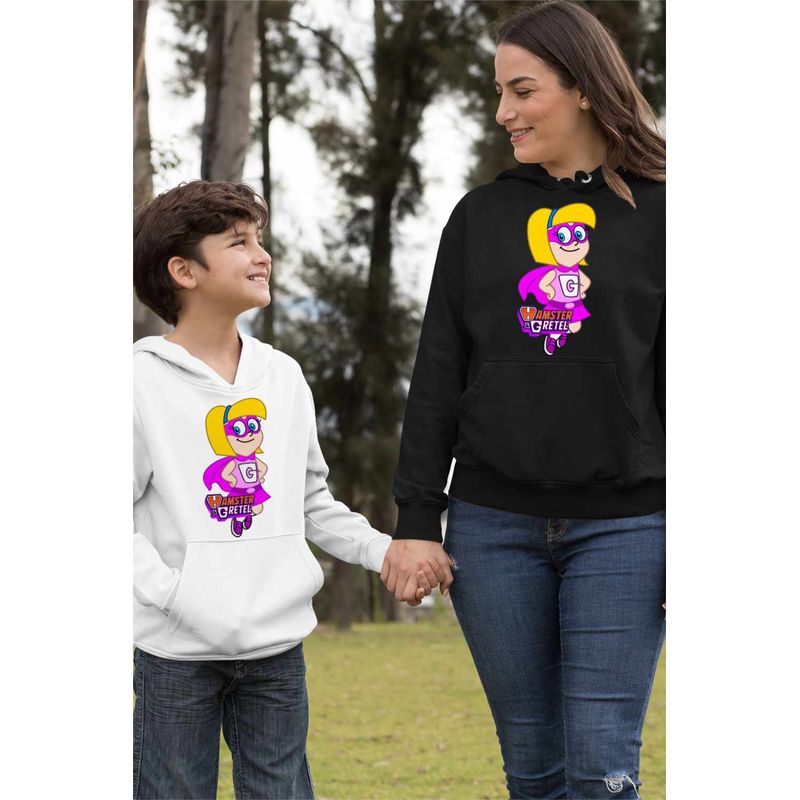 Fashion, accesorii si bijuterii - Femei - Imbracaminte femei - Hanorace femei - Hanorac Femei Hamster Gretel Super Eroi Gretal, negru, marime S - Infinity.ro
