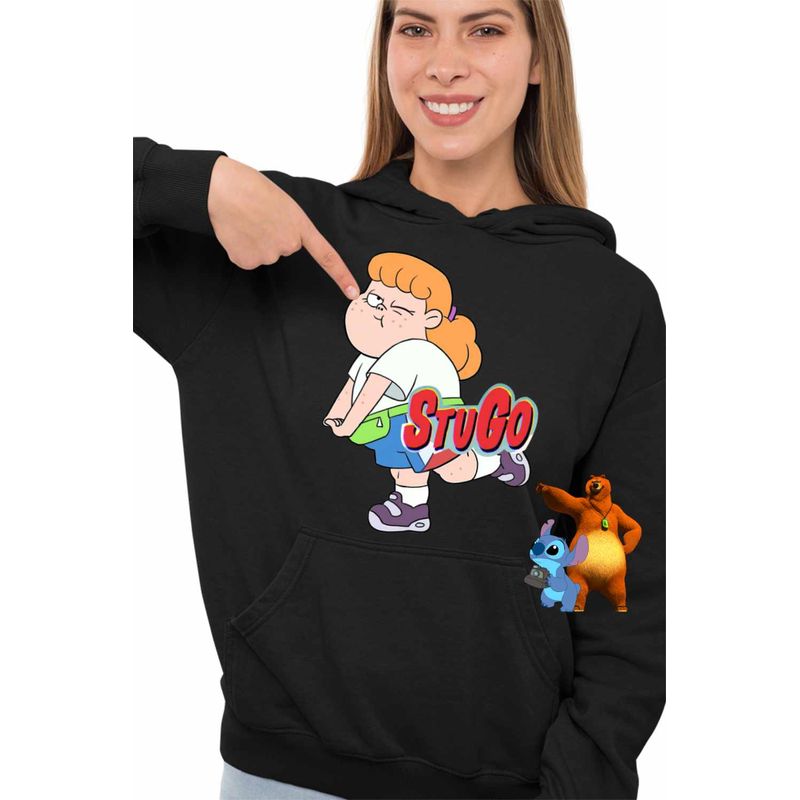 Fashion, accesorii si bijuterii - Femei - Imbracaminte femei - Hanorace femei - Hanorac Femei StuGo Sara Guvernare Elevi Insula, negru, marime 3XL - Infinity.ro