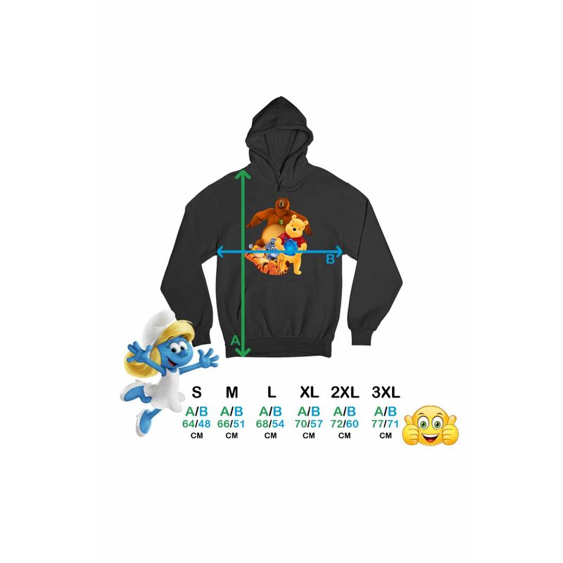 Fashion, accesorii si bijuterii - Femei - Imbracaminte femei - Hanorace femei - Hanorac Femei Grizzy Lemingii Winnie the Pooh, negru, marime XL - Infinity.ro