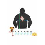 Fashion, accesorii si bijuterii - Femei - Imbracaminte femei - Hanorace femei - Hanorac Femei Labubu Mos Craciun, negru, marime S - Infinity.ro