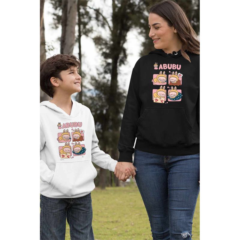 Fashion, accesorii si bijuterii - Femei - Imbracaminte femei - Hanorace femei - Hanorac Femei Labubu Baby Sleep Somn Usor Bebelus, negru, marime 3XL - Infinity.ro