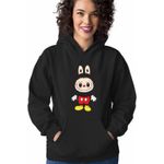 Fashion, accesorii si bijuterii - Femei - Imbracaminte femei - Hanorace femei - Hanorac Femei Labubu Mickey Mouse, negru, marime 2XL - Infinity.ro