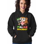 Fashion, accesorii si bijuterii - Femei - Imbracaminte femei - Hanorace femei - Hanorac Femei Italian Ballerina Tung Boneca Brainrot Brain Rot, negru, marime 2XL - Infinity.ro