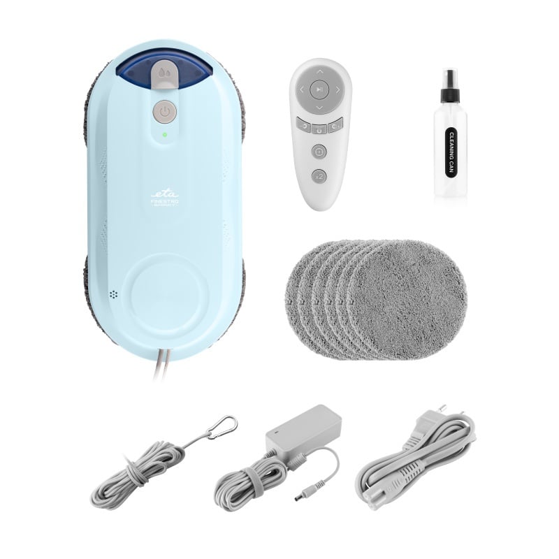 Electronice si Electrocasnice - Ingrijirea locuintei - Aspiratoare - Robot de curatat geamuri ETA Finestro Smart ETA632990000, aspirare 5000 Pa, 65 ml, cablu 5 m, aplicatie mobila - Infinity.ro