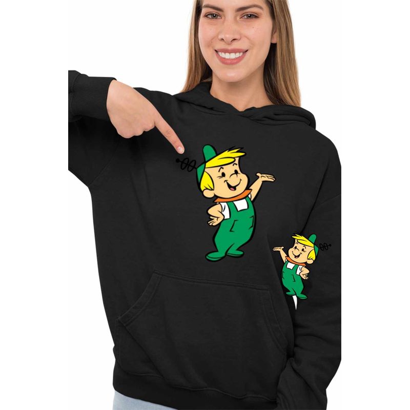 Fashion, accesorii si bijuterii - Femei - Imbracaminte femei - Hanorace femei - Hanorac Femei Familia Jetson Elroy Desene Viitor SF, negru, marime XL - Infinity.ro