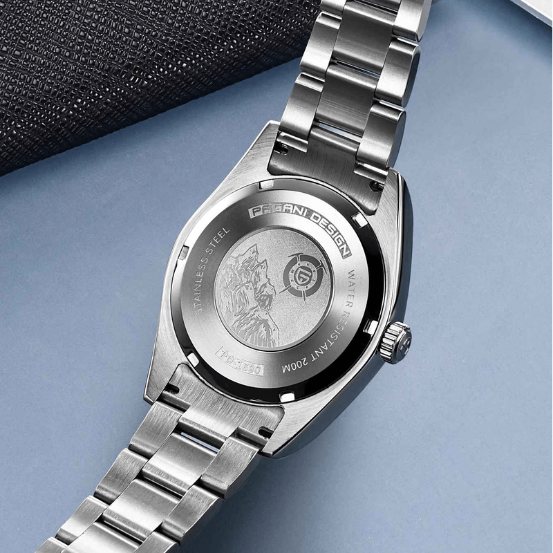 Fashion, accesorii si bijuterii - Barbati - Bijuterii barbati - Ceasuri barbati - Ceas Automatic PAGANI DESIGN PD-1690 Silver Grey, Miyota 8215, Safir, 100M, 39.7mm - Infinity.ro