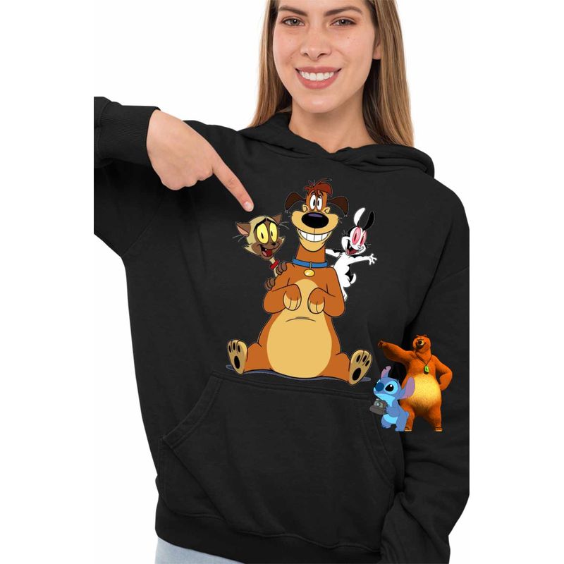 Fashion, accesorii si bijuterii - Femei - Imbracaminte femei - Hanorace femei - Hanorac Femei Draculas Vampirul Iepuras Harold Chester, negru, marime L - Infinity.ro